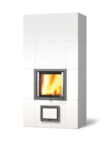 Heat storing fireplace NunnaUuni BLANKA CERAMIC NIEVE