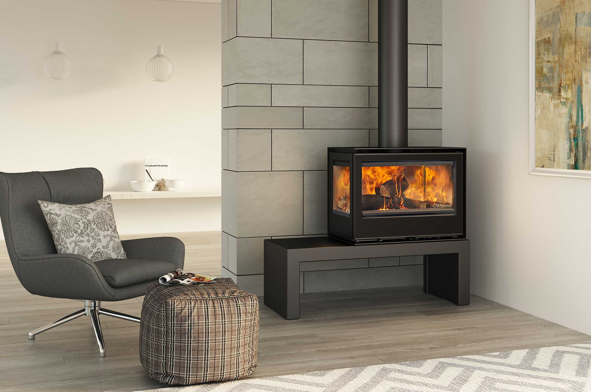 Kamin Rocal HABIT 76LI + T - Kodukolle